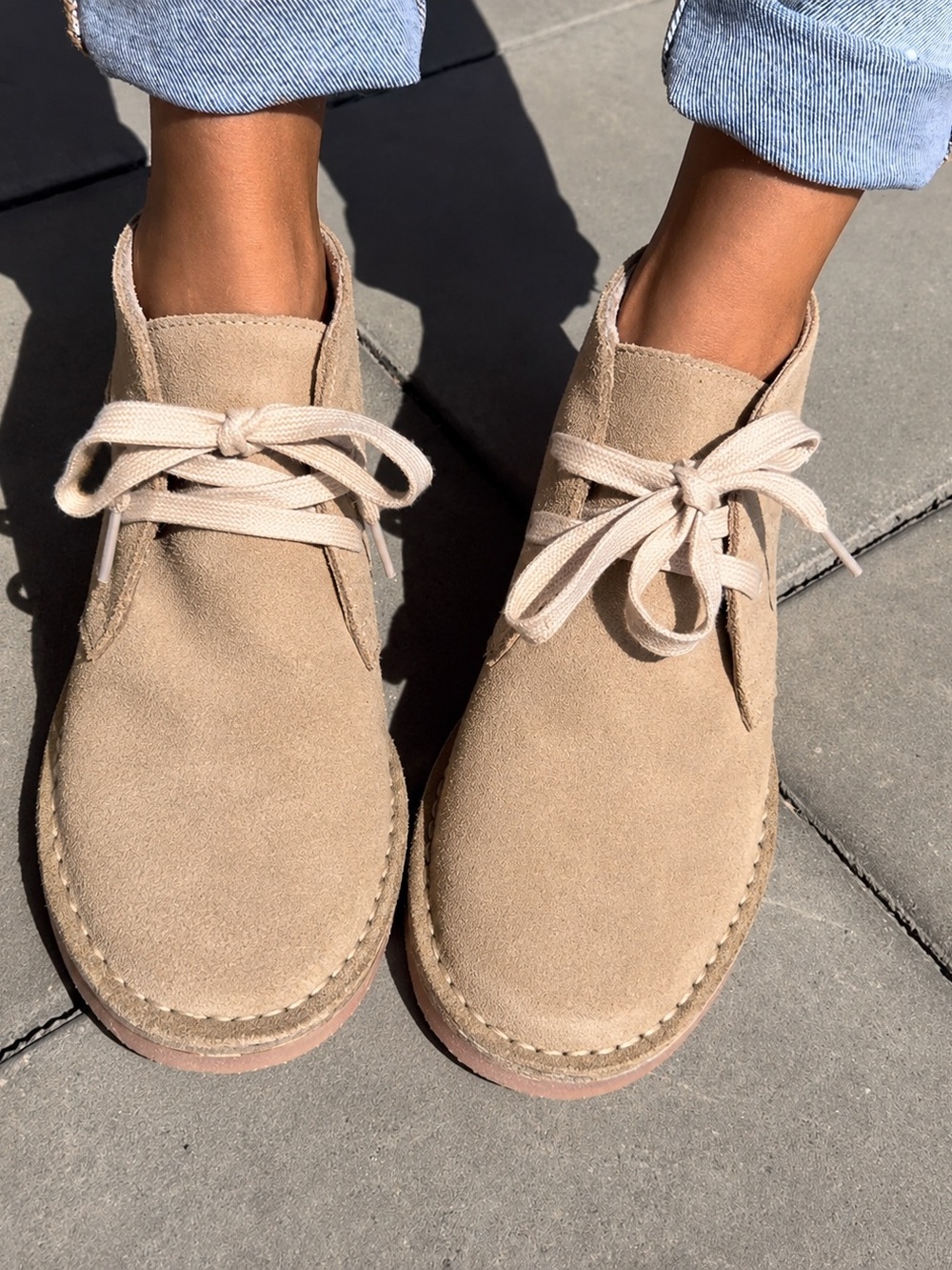 Gentle Souls Genuine Leather Suede Sherpa Lined Desert Ankle Boots Tan US 8